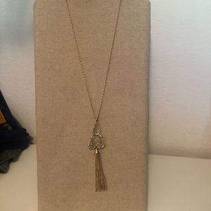 Stella & Dot Botanical Tassel Necklace